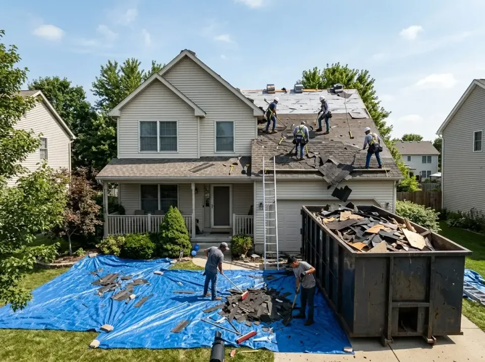 roof-replacement-debris-remova-004 — frequently asked questions, Cheapest Dumpster Rentals in North Myrtle Beach, SC
